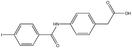2-{4-[(4-iodobenzene)amido]phenyl}acetic acid Structure
