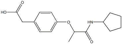 2-{4-[1-(cyclopentylcarbamoyl)ethoxy]phenyl}acetic acid Structure