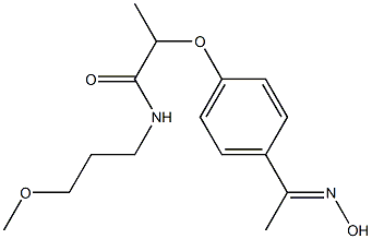 2-{4-[1-(hydroxyimino)ethyl]phenoxy}-N-(3-methoxypropyl)propanamide Structure
