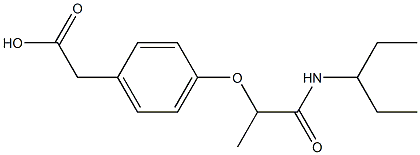 2-{4-[1-(pentan-3-ylcarbamoyl)ethoxy]phenyl}acetic acid Structure