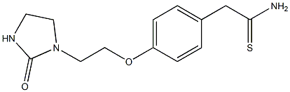 2-{4-[2-(2-oxoimidazolidin-1-yl)ethoxy]phenyl}ethanethioamide Structure