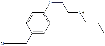 2-{4-[2-(propylamino)ethoxy]phenyl}acetonitrile 구조식 이미지