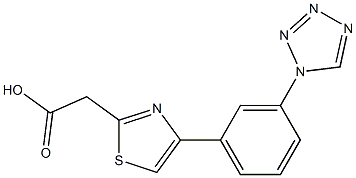 2-{4-[3-(1H-1,2,3,4-tetrazol-1-yl)phenyl]-1,3-thiazol-2-yl}acetic acid Structure