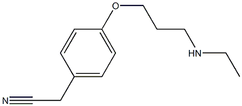 2-{4-[3-(ethylamino)propoxy]phenyl}acetonitrile Structure