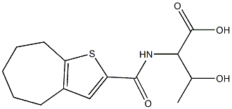 2-{4H,5H,6H,7H,8H-cyclohepta[b]thiophen-2-ylformamido}-3-hydroxybutanoic acid Structure