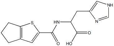 2-{4H,5H,6H-cyclopenta[b]thiophen-2-ylformamido}-3-(1H-imidazol-4-yl)propanoic acid 구조식 이미지