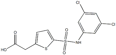 2-{5-[(3,5-dichlorophenyl)sulfamoyl]thiophen-2-yl}acetic acid 구조식 이미지