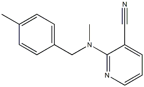 2-{methyl[(4-methylphenyl)methyl]amino}pyridine-3-carbonitrile 구조식 이미지