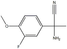 2-amino-2-(3-fluoro-4-methoxyphenyl)propanenitrile 구조식 이미지