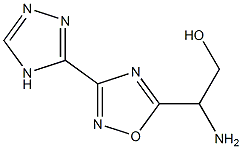 2-amino-2-[3-(4H-1,2,4-triazol-3-yl)-1,2,4-oxadiazol-5-yl]ethan-1-ol 구조식 이미지