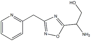 2-amino-2-[3-(pyridin-2-ylmethyl)-1,2,4-oxadiazol-5-yl]ethan-1-ol 구조식 이미지