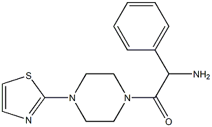 2-amino-2-phenyl-1-[4-(1,3-thiazol-2-yl)piperazin-1-yl]ethan-1-one 구조식 이미지