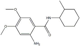 2-amino-4,5-dimethoxy-N-(2-methylcyclohexyl)benzamide Structure