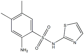 2-amino-4,5-dimethyl-N-(1,3-thiazol-2-yl)benzene-1-sulfonamide 구조식 이미지