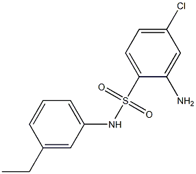 2-amino-4-chloro-N-(3-ethylphenyl)benzene-1-sulfonamide Structure