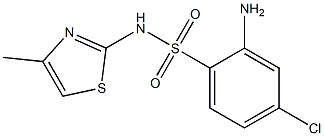 2-amino-4-chloro-N-(4-methyl-1,3-thiazol-2-yl)benzene-1-sulfonamide 구조식 이미지