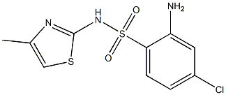 2-amino-4-chloro-N-(4-methyl-1,3-thiazol-2-yl)benzene-1-sulfonamide Structure