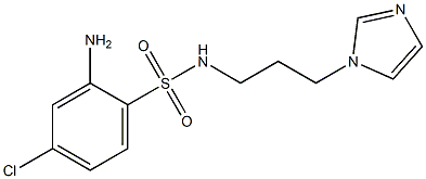 2-amino-4-chloro-N-[3-(1H-imidazol-1-yl)propyl]benzene-1-sulfonamide 구조식 이미지