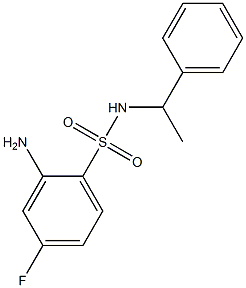 2-amino-4-fluoro-N-(1-phenylethyl)benzene-1-sulfonamide 구조식 이미지