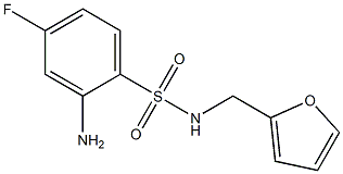 2-amino-4-fluoro-N-(furan-2-ylmethyl)benzene-1-sulfonamide 구조식 이미지