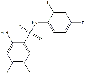2-amino-N-(2-chloro-4-fluorophenyl)-4,5-dimethylbenzene-1-sulfonamide Structure