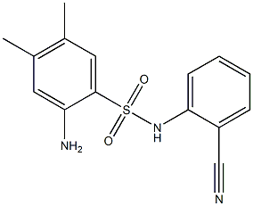 2-amino-N-(2-cyanophenyl)-4,5-dimethylbenzene-1-sulfonamide 구조식 이미지