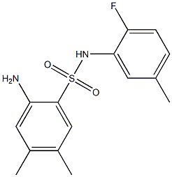 2-amino-N-(2-fluoro-5-methylphenyl)-4,5-dimethylbenzene-1-sulfonamide 구조식 이미지