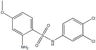 2-amino-N-(3,4-dichlorophenyl)-4-methoxybenzene-1-sulfonamide 구조식 이미지