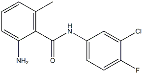 2-amino-N-(3-chloro-4-fluorophenyl)-6-methylbenzamide Structure