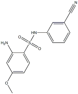 2-amino-N-(3-cyanophenyl)-4-methoxybenzene-1-sulfonamide 구조식 이미지