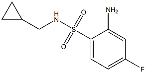 2-amino-N-(cyclopropylmethyl)-4-fluorobenzene-1-sulfonamide Structure
