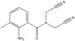 2-amino-N,N-bis(cyanomethyl)-3-methylbenzamide Structure