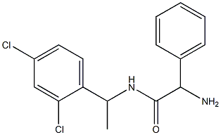 2-amino-N-[1-(2,4-dichlorophenyl)ethyl]-2-phenylacetamide 구조식 이미지