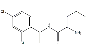 2-amino-N-[1-(2,4-dichlorophenyl)ethyl]-4-methylpentanamide 구조식 이미지