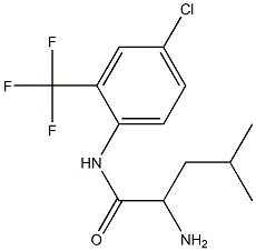 2-amino-N-[4-chloro-2-(trifluoromethyl)phenyl]-4-methylpentanamide 구조식 이미지