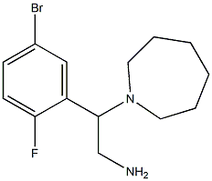 2-azepan-1-yl-2-(5-bromo-2-fluorophenyl)ethanamine Structure