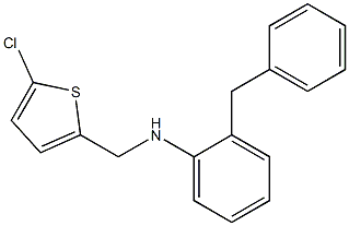 2-benzyl-N-[(5-chlorothiophen-2-yl)methyl]aniline Structure