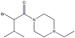 2-bromo-1-(4-ethylpiperazin-1-yl)-3-methylbutan-1-one 구조식 이미지