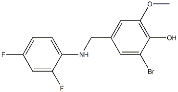 2-bromo-4-{[(2,4-difluorophenyl)amino]methyl}-6-methoxyphenol Structure
