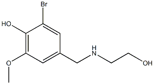 2-bromo-4-{[(2-hydroxyethyl)amino]methyl}-6-methoxyphenol 구조식 이미지