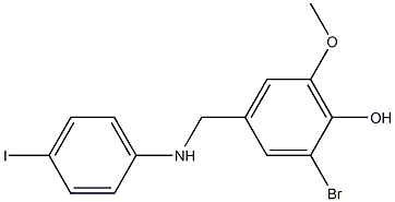 2-bromo-4-{[(4-iodophenyl)amino]methyl}-6-methoxyphenol 구조식 이미지