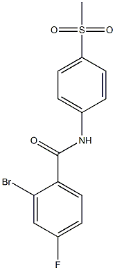2-bromo-4-fluoro-N-(4-methanesulfonylphenyl)benzamide 구조식 이미지