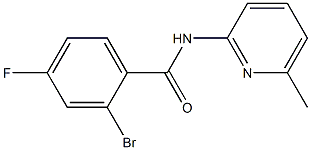 2-bromo-4-fluoro-N-(6-methylpyridin-2-yl)benzamide Structure