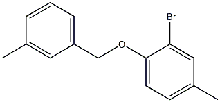 2-bromo-4-methyl-1-[(3-methylphenyl)methoxy]benzene 구조식 이미지