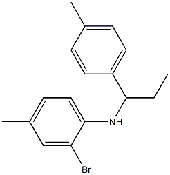 2-bromo-4-methyl-N-[1-(4-methylphenyl)propyl]aniline Structure