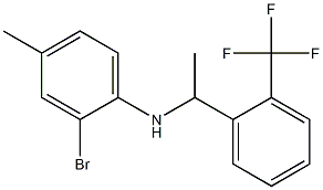 2-bromo-4-methyl-N-{1-[2-(trifluoromethyl)phenyl]ethyl}aniline Structure