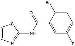 2-bromo-5-fluoro-N-1,3-thiazol-2-ylbenzamide Structure