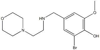 2-bromo-6-methoxy-4-({[2-(morpholin-4-yl)ethyl]amino}methyl)phenol Structure