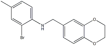 2-bromo-N-(2,3-dihydro-1,4-benzodioxin-6-ylmethyl)-4-methylaniline Structure
