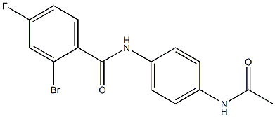 2-bromo-N-(4-acetamidophenyl)-4-fluorobenzamide 구조식 이미지